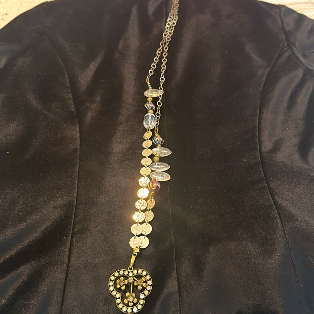 Super fun gold bangle necklace